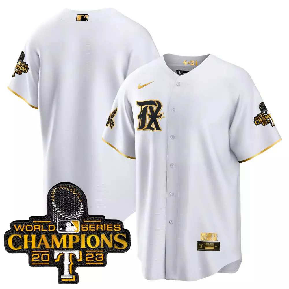 team white gold mens texas rangers 2023 world series champions city connect cool gold jersey all stitched