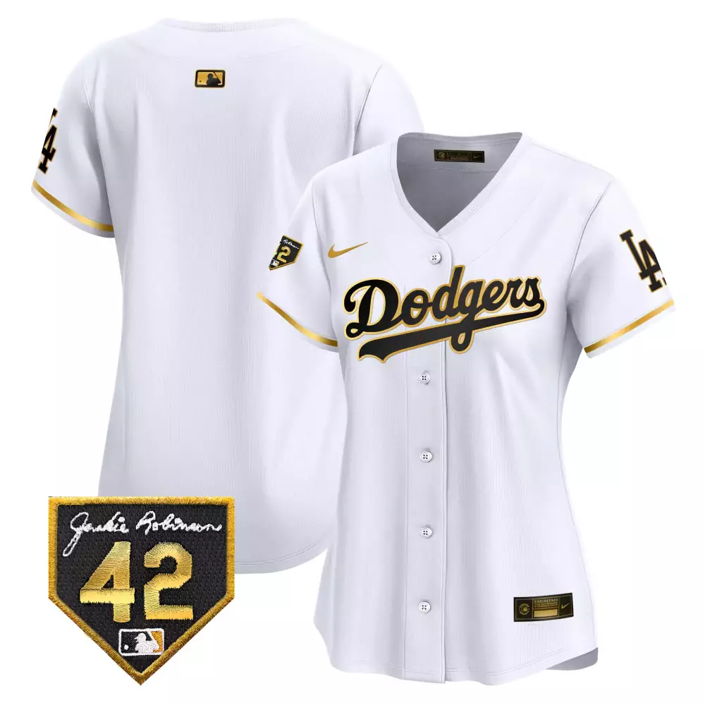 Los Angeles Dodgers 2024 Jackie Robinson Patch Vapor Premier Jersey | Limited Edition Stitched Fan Gear for Women | For Men, Women & Youth