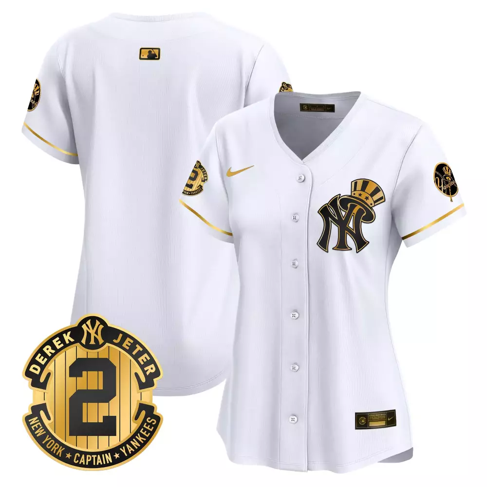 team white gold womens new york yankees 2024 world series vapor premier limited jersey all stitched