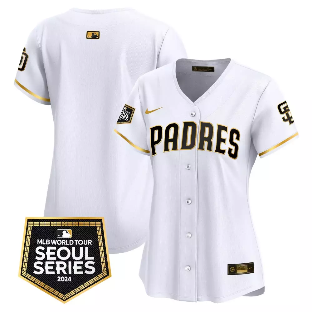 team white gold womens san diego padres 2024 for peter robinson patch vapor premier limited jersey all stitched