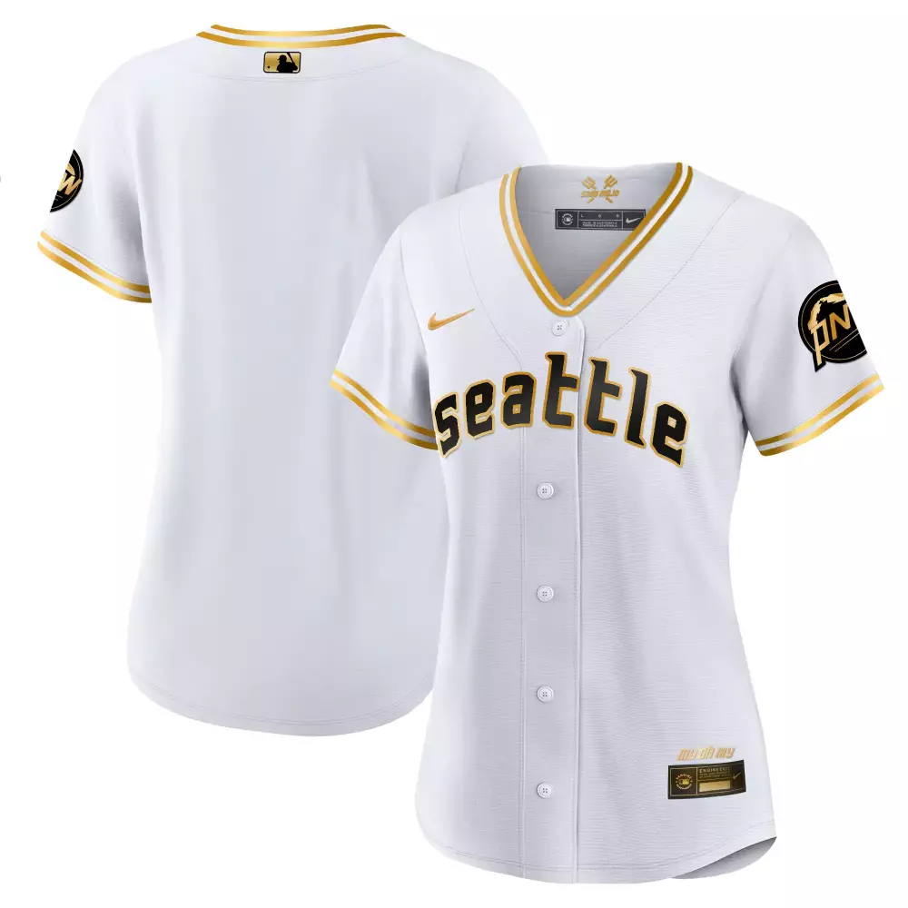team white gold womens seattle mariners 2023 city connect gold jersey all stitched