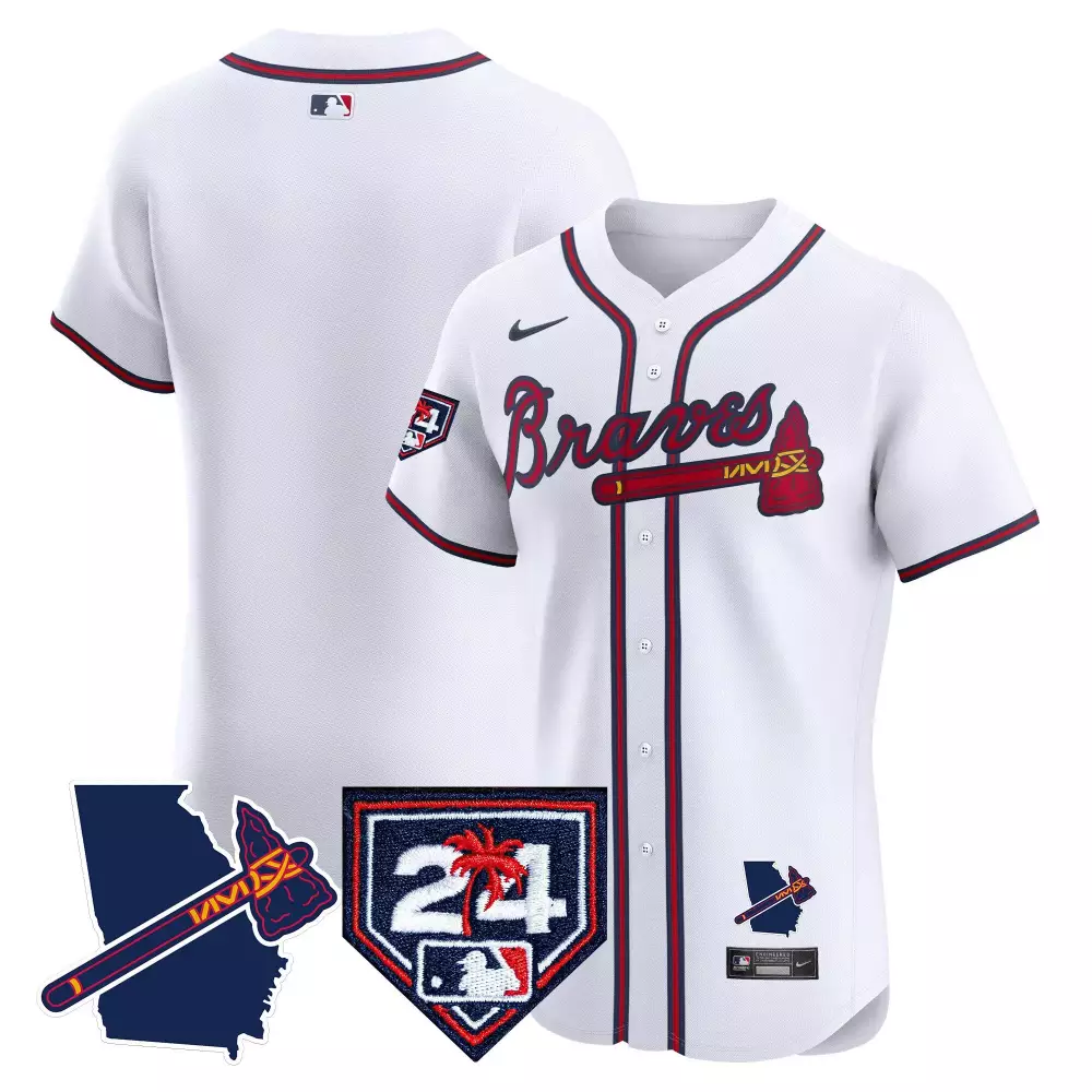 team white mens atlanta braves 2024 independence day vapor premier limited jersey v2 all stitched
