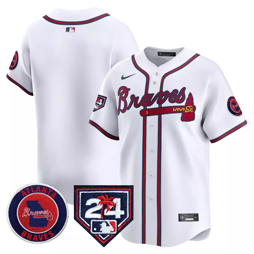 team white mens atlanta braves 2024 independence day vapor premier limited jersey v2 all stitched