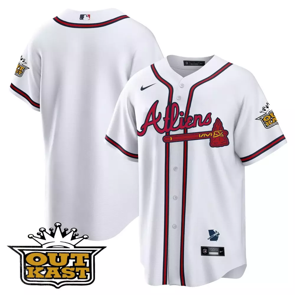 team white mens atlanta braves atliens champions cool base jersey all stitched