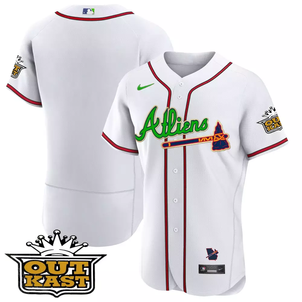 team white mens atlanta braves atliens champions cool base jersey all stitched