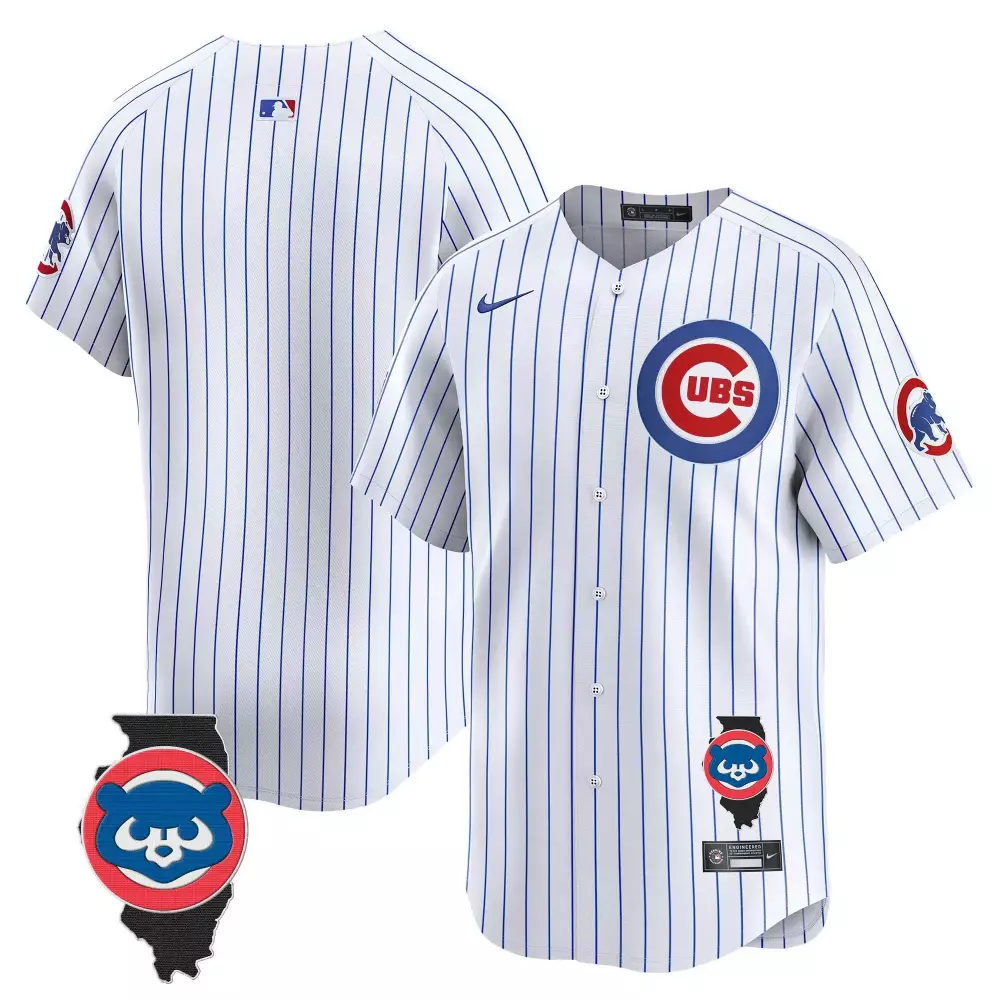 team white mens chicago cubs illinois patch vapor premier limited jersey v2 all stitched