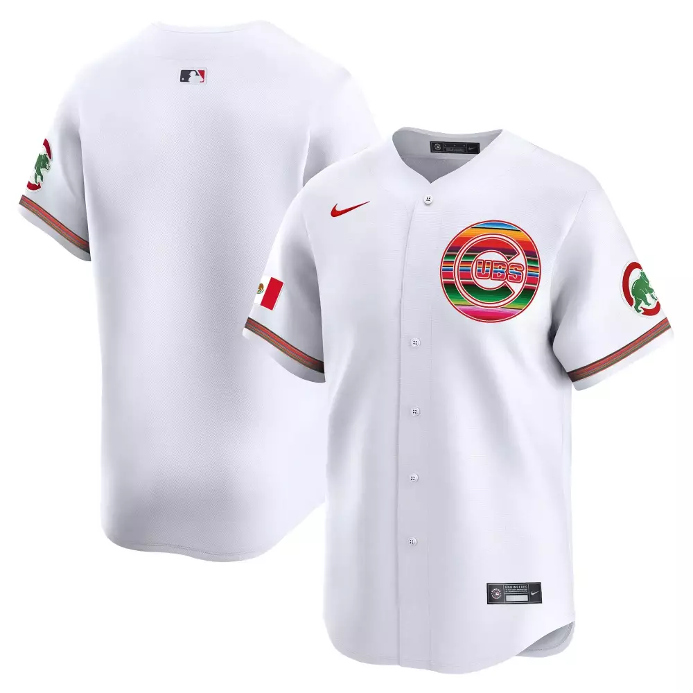 team white mens chicago cubs illinois patch vapor premier limited jersey v2 all stitched