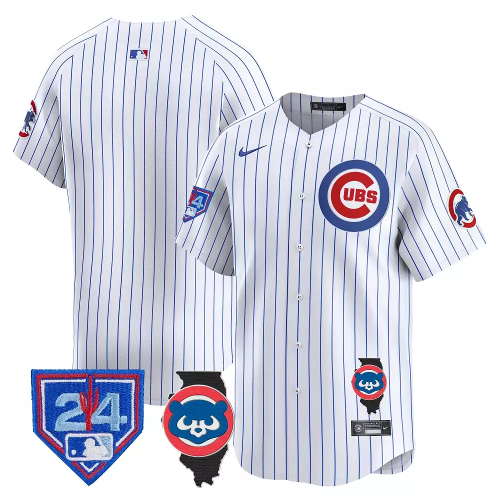 Chicago Cubs Spring Training Illinois Patch Vapor Premier Limited Jersey | Gray Road | Custom Stitched Fan Gear | For Men, Women & Youth