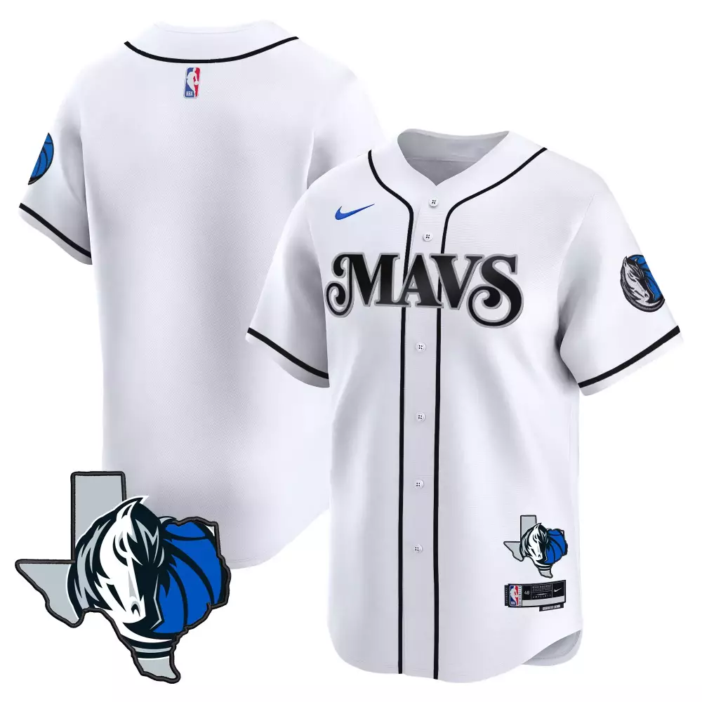 team white gold mens dallas mavericks 2024 finals texas patch baseball jersey all stitched