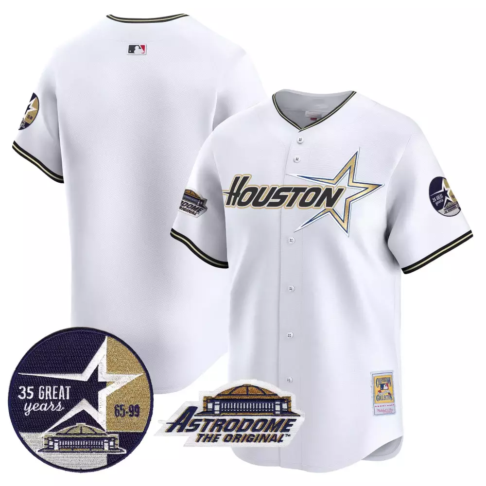 team white mens houston astros 1999 throwback 35th astrodome patch vapor premier limited jersey v2 all stitched
