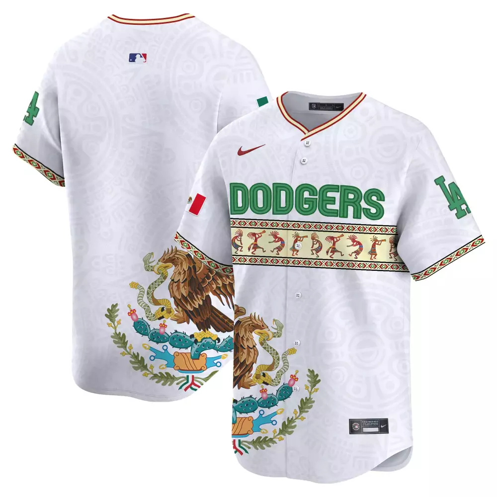 Los Angeles Dodgers Mexico Aztec Vapor Premier Limited Jersey V2 | Printed Fan Gear | For Men, Women & Youth