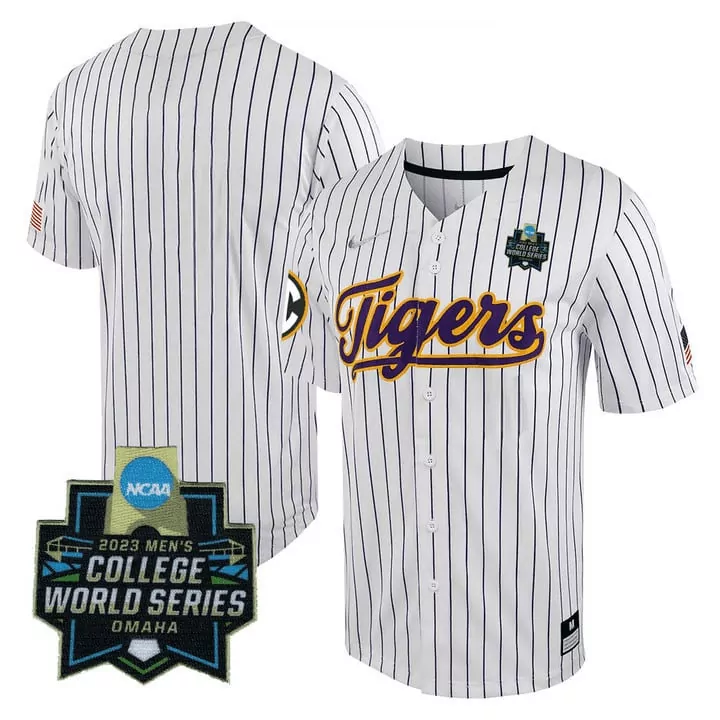 team white mens lsu tigers 2023 national champions gold cool jersey v5 all stitched