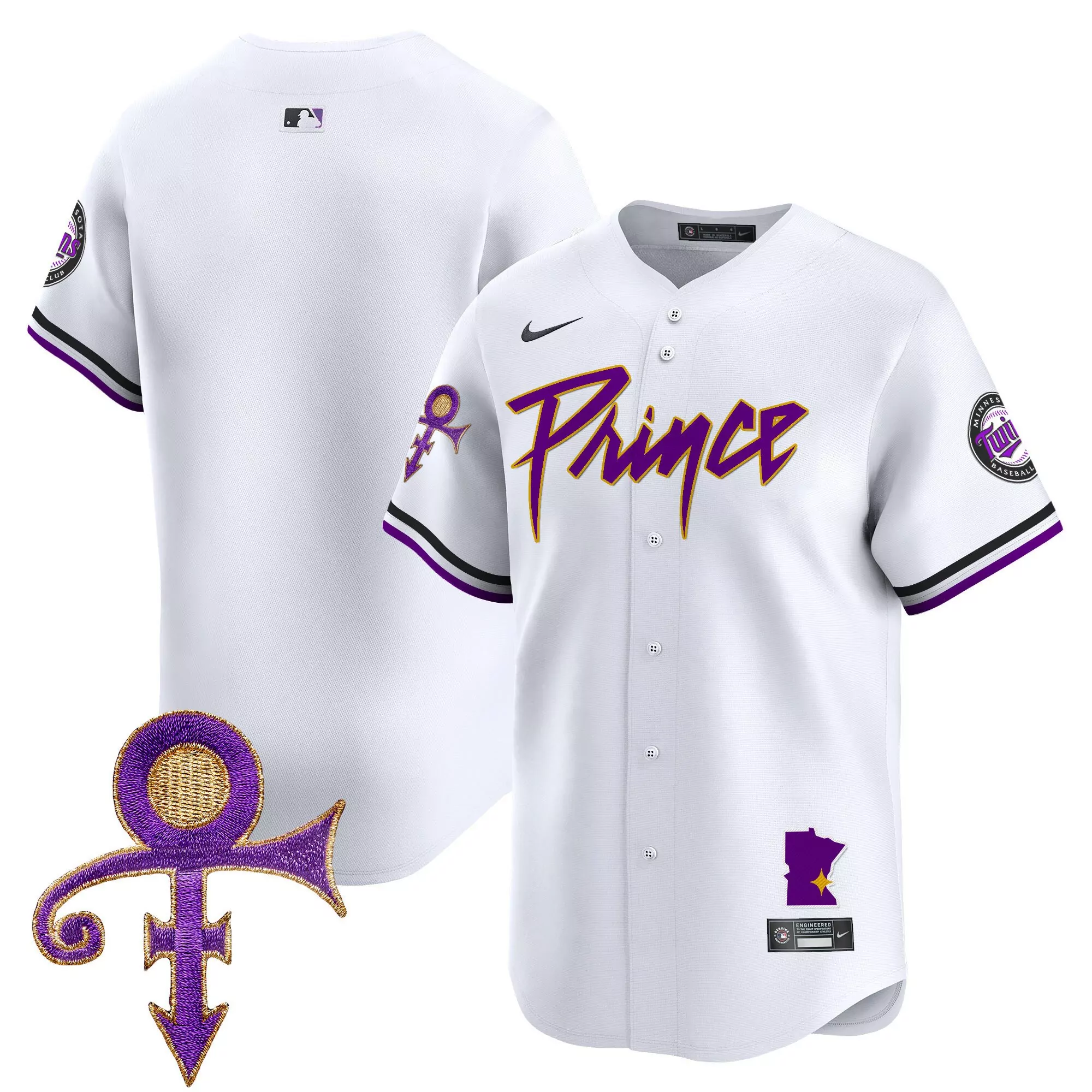 team white gold womens minnesota twins prince patch vapor premier limited jersey v4 all stitched