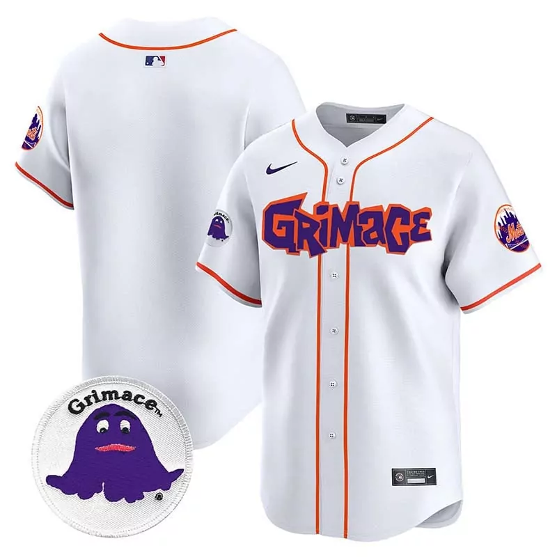 team white mens new york mets grimace vapor premier limited jersey v2 all stitched