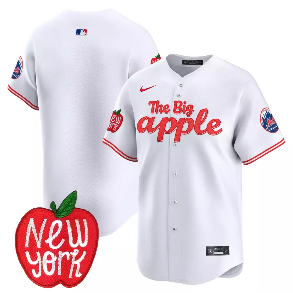 team white mens new york mets the big apple vapor premier limited jersey all stitched