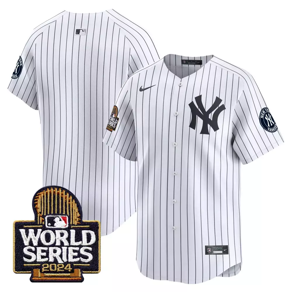 team white mens new york yankees 2024 world series vapor premier limited jersey all stitched