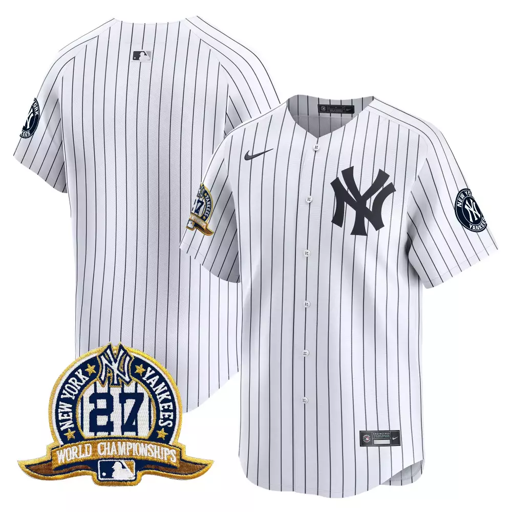 team white mens new york yankees 2024 world series vapor premier limited jersey all stitched