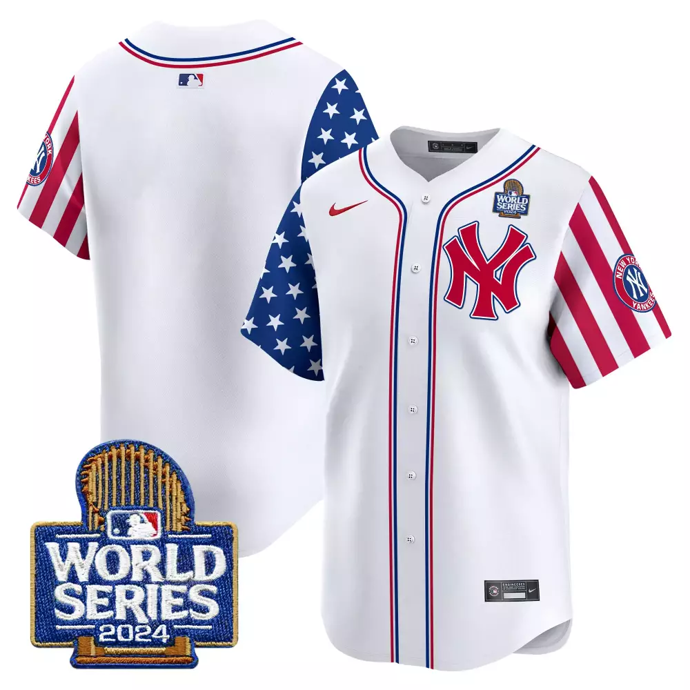 team white mens new york yankees 2024 world series vapor premier limited jersey all stitched