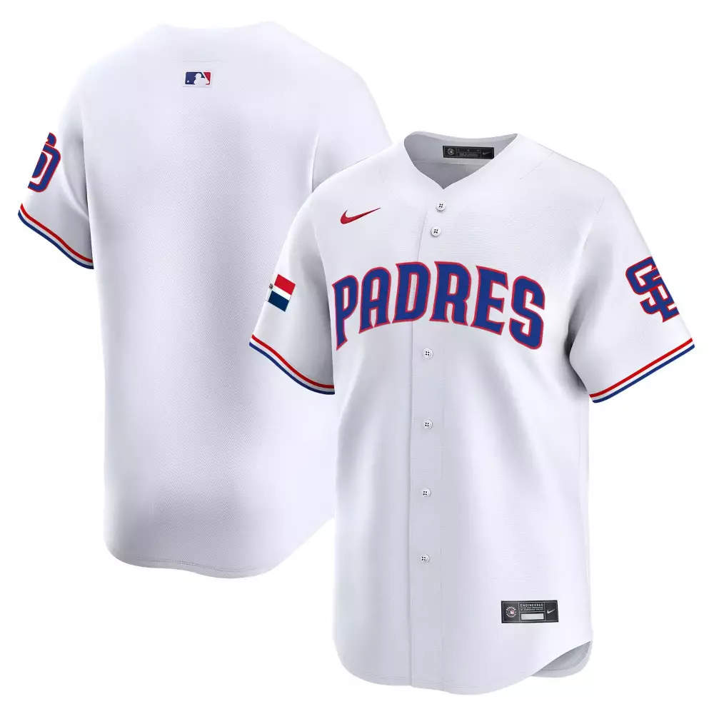 team white mens san diego padres dominican republic vapor premier limited jersey all stitched
