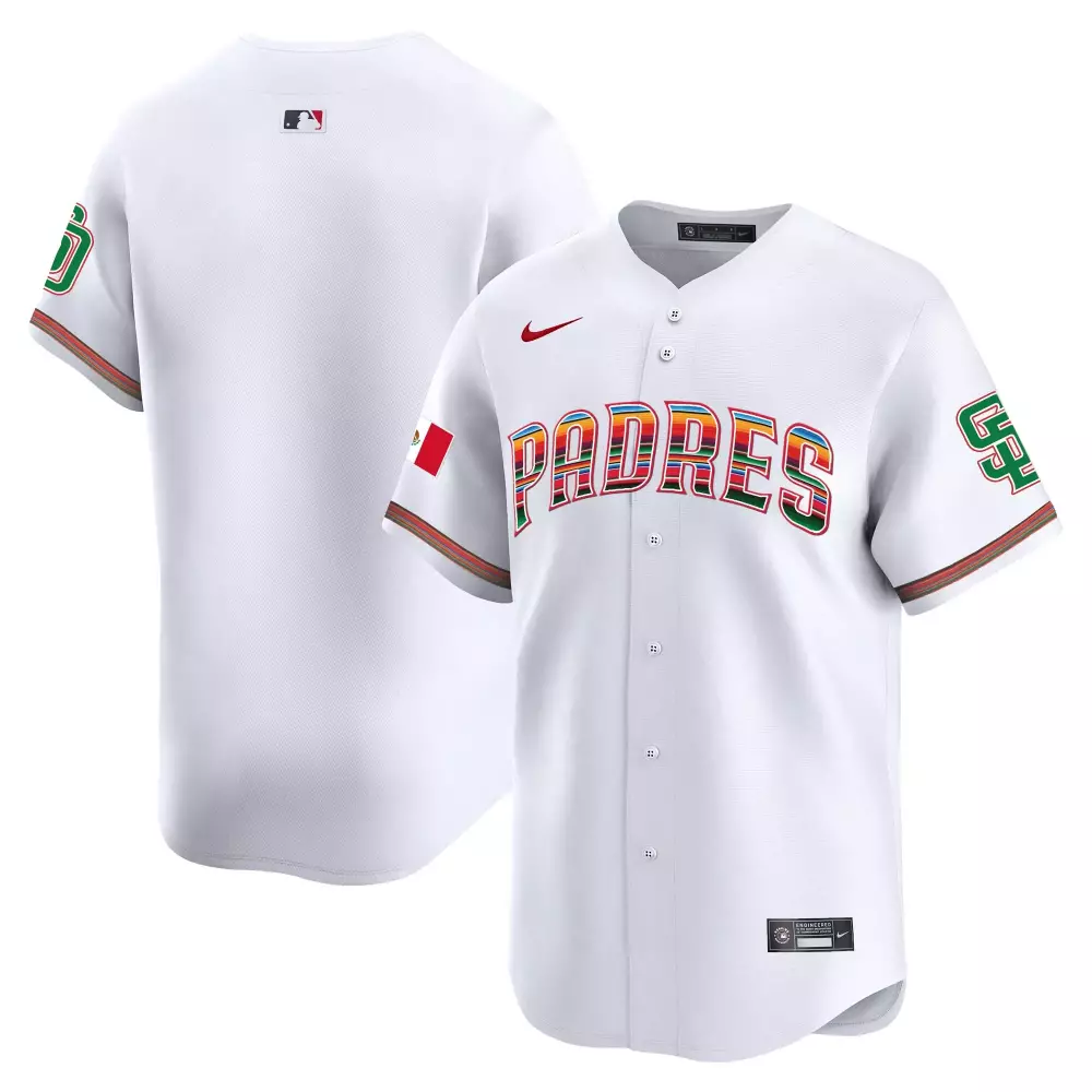 team white mens san diego padres mexico cool base limited jersey v2 all stitched