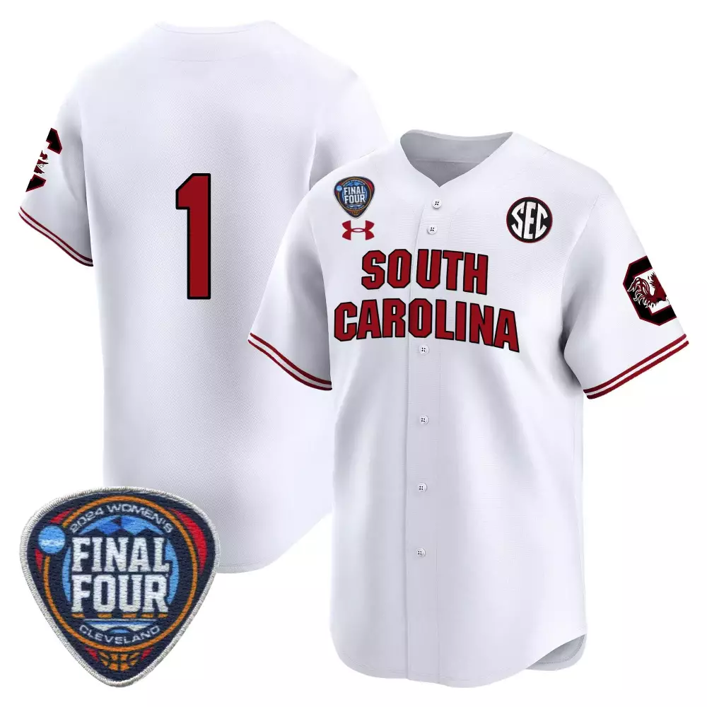 team white gold womens size south carolina gamecocks 2024 final four basketball jersey v2 women patch all stitched