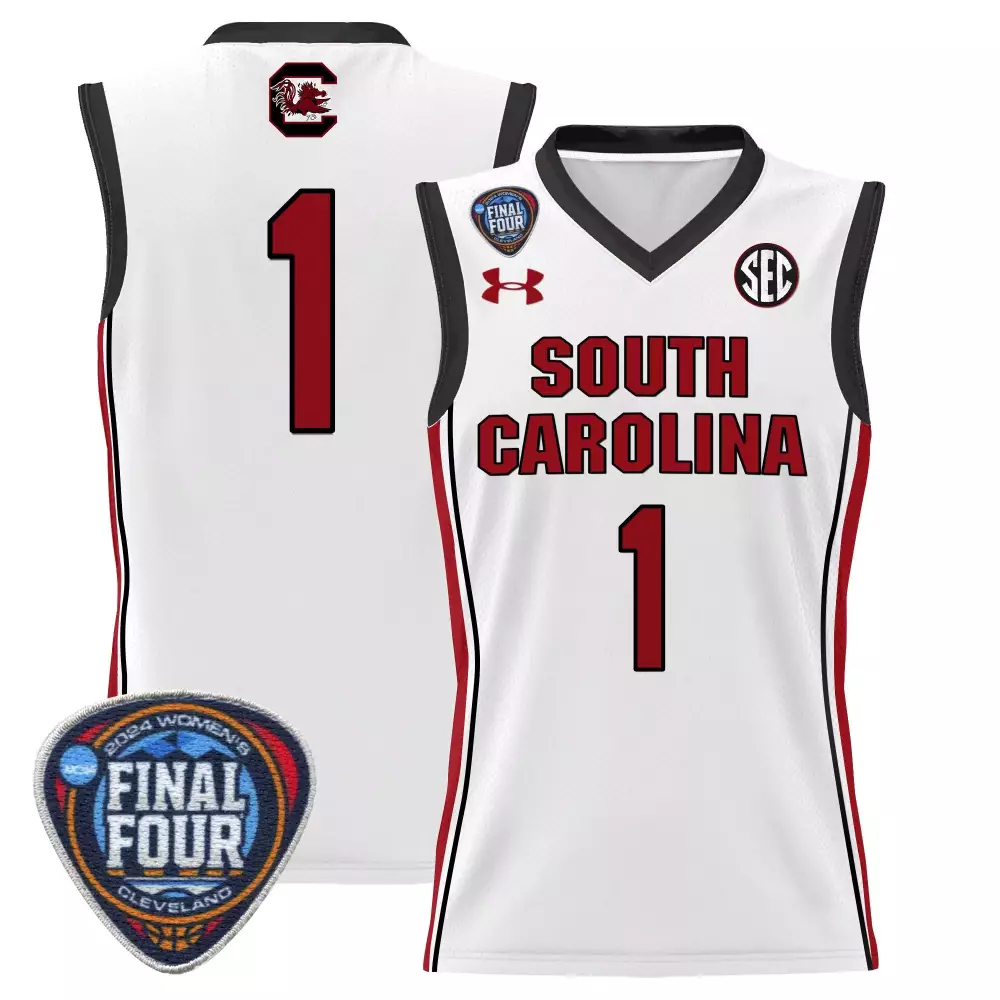 team white mens size south carolina gamecocks 2024 final four basketball jersey v2 women patch all stitched
