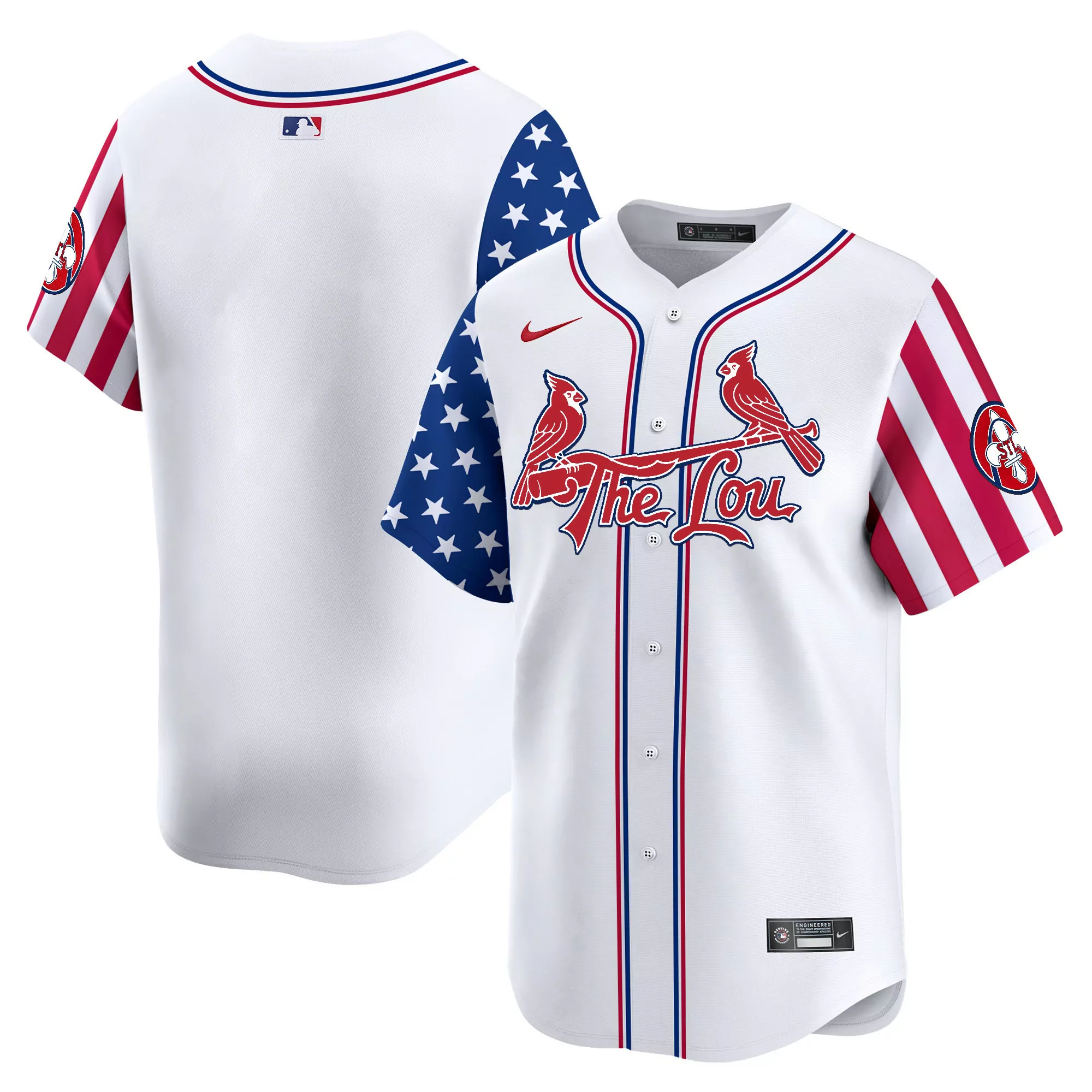 team white mens st louis cardinals 2024 independence day vapor premier limited jersey all stitched