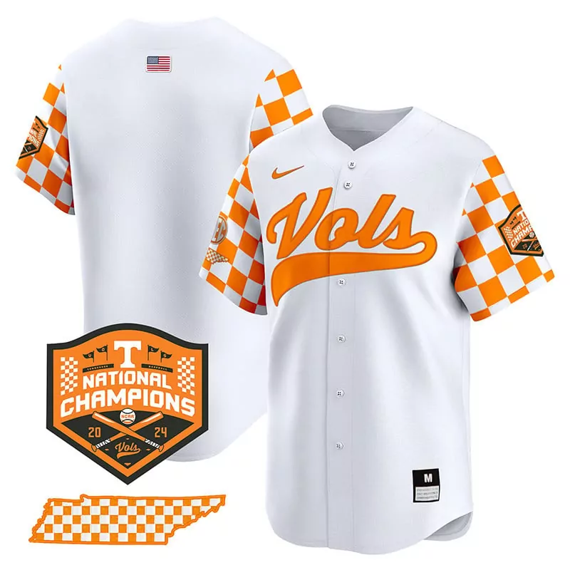 team white mens tennessee volunteers 2024 tournament champions vapor premier limited jersey v2 all stitched