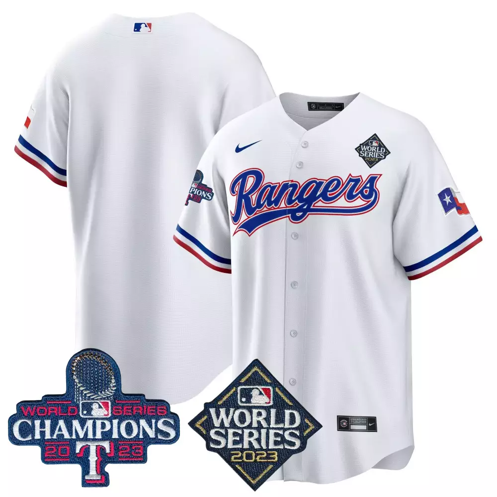 team white mens texas rangers 2023 world series champions cool base jersey v4 all stitched
