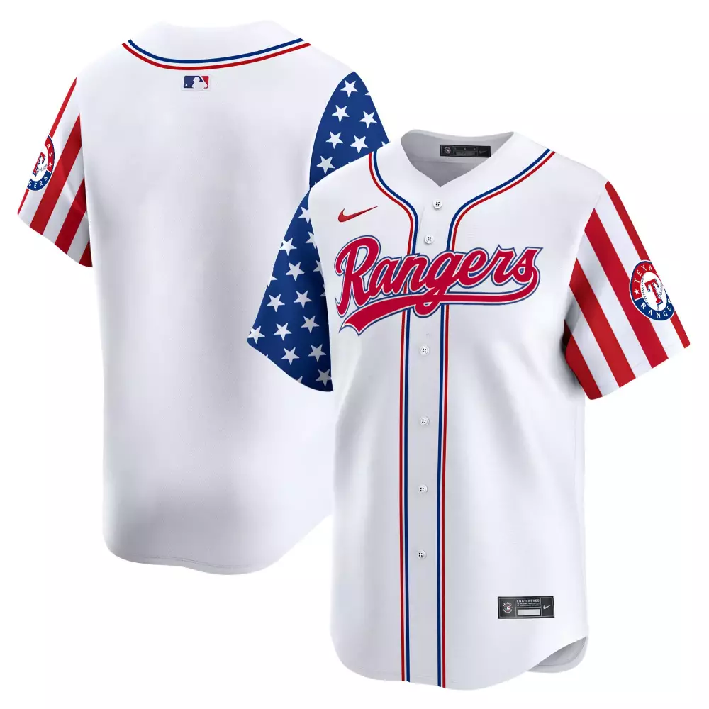 team white mens texas rangers 2024 independence day vapor premier limited jersey all stitched
