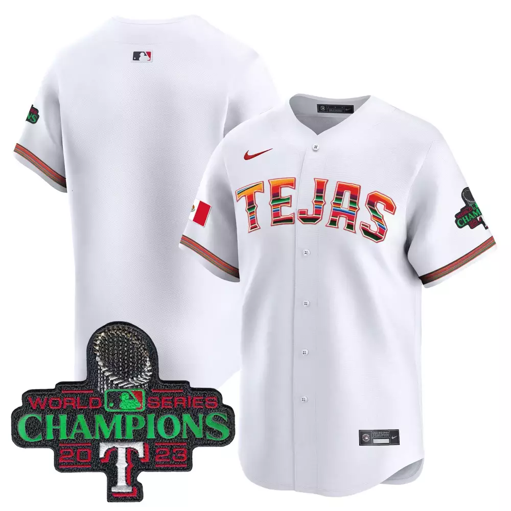team white mens texas rangers mexico 2023 world series champions baseball jersey v2 all stitched