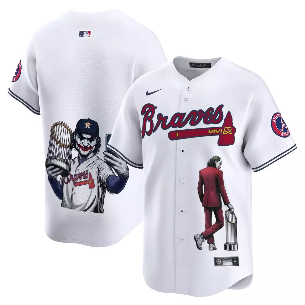 team white unisex atlanta braves bubblegum pink vapor premier limited jersey all stitched