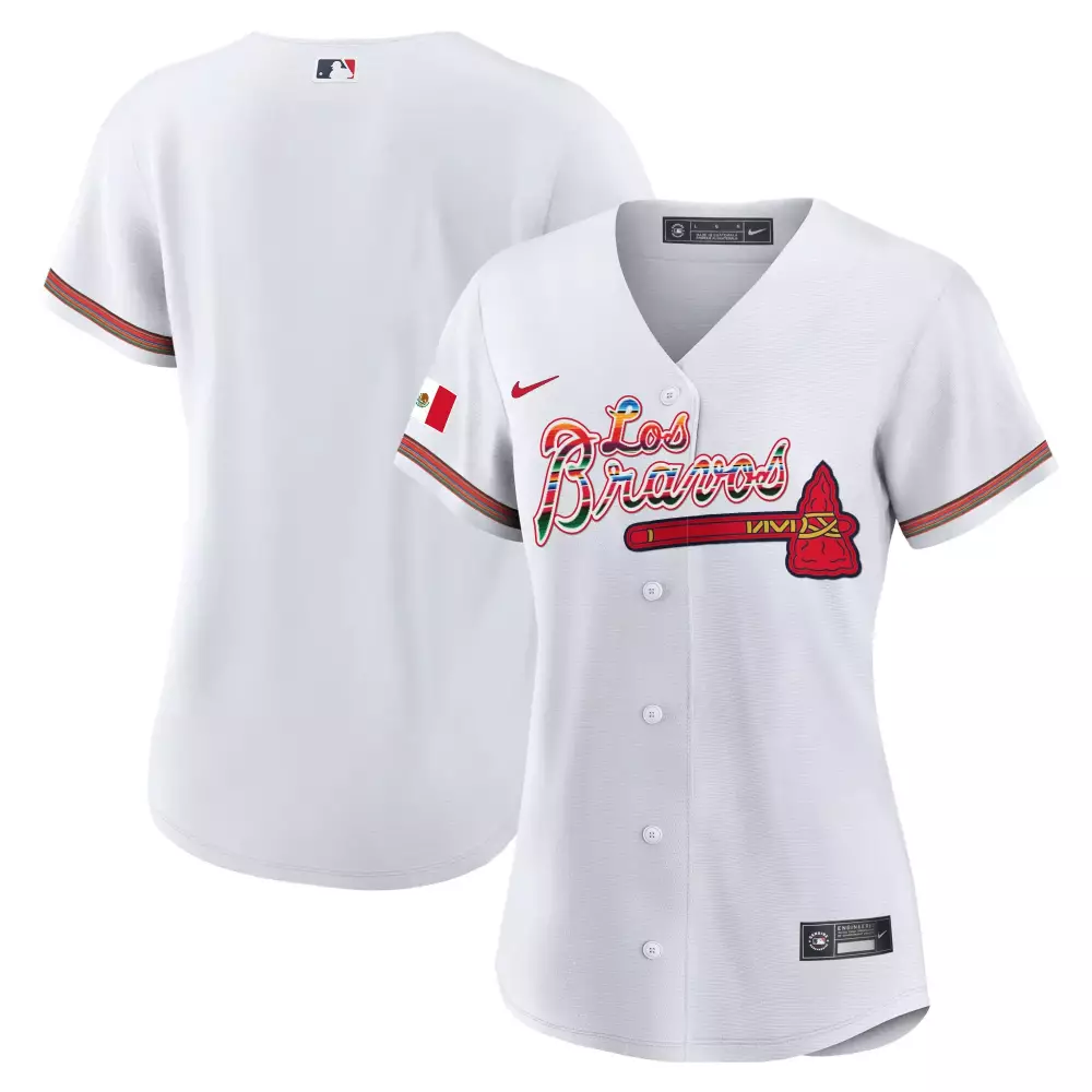 team white womens atlanta braves atliens the a baseball jersey all stitched