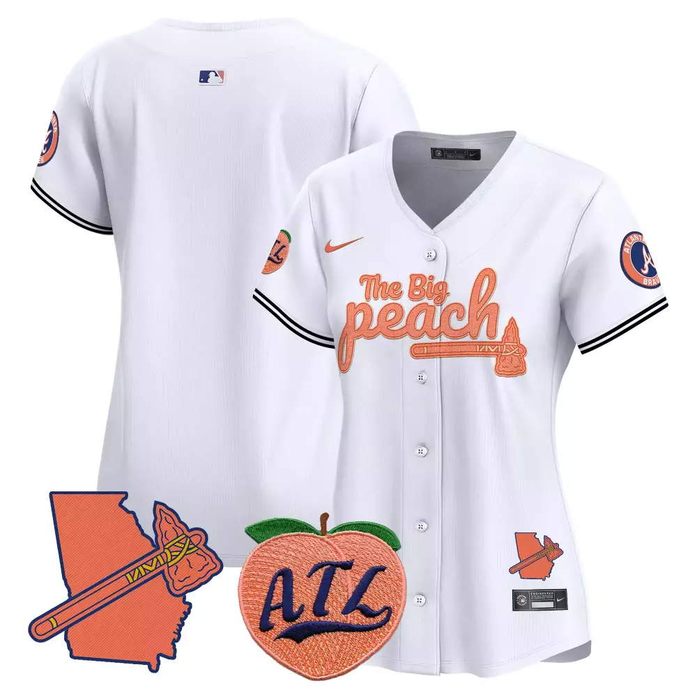 team white womens atlanta braves outkast baseball jersey v2 all stitched