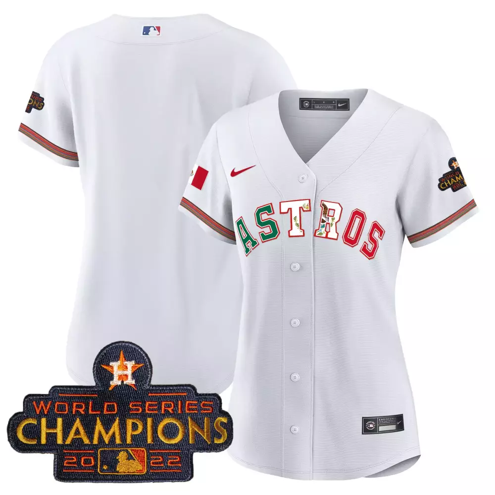 team white womens houston astros mexico baseball limited jersey all stitched