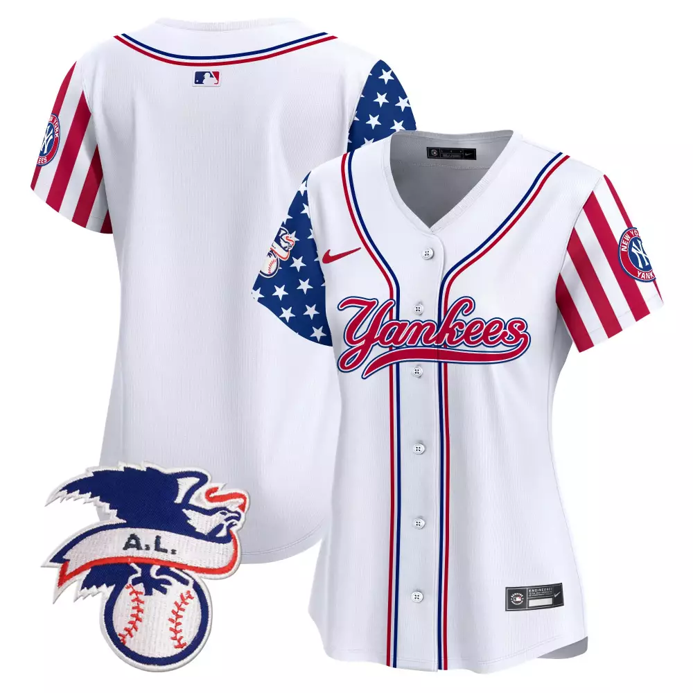 team white womens new york yankees 2024 fourth of july vapor premier limited jersey v7 all stitched