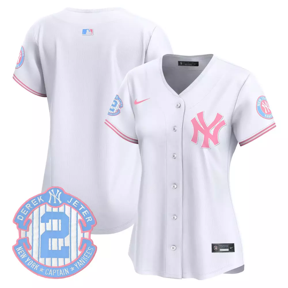team white womens new york yankees 2024 spring training patch vapor premier limited jersey v6 all stitched