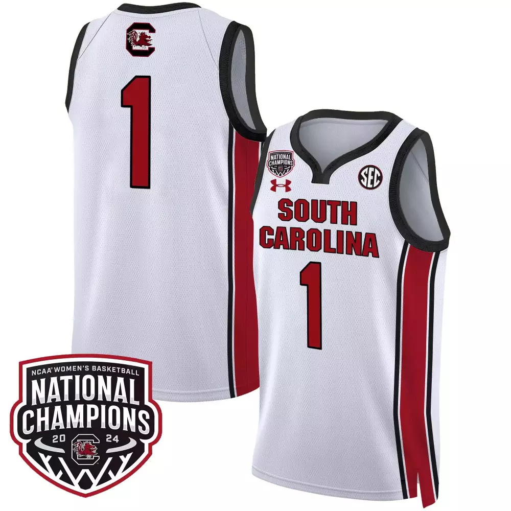 team white womens size south carolina gamecocks 2024 final four basketball jersey v2 women patch all stitched