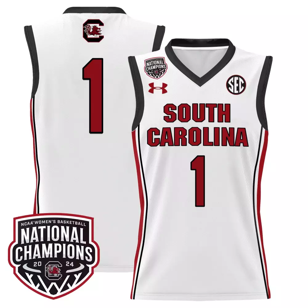 team white womens size south carolina gamecocks 2024 final four basketball jersey v2 women patch all stitched