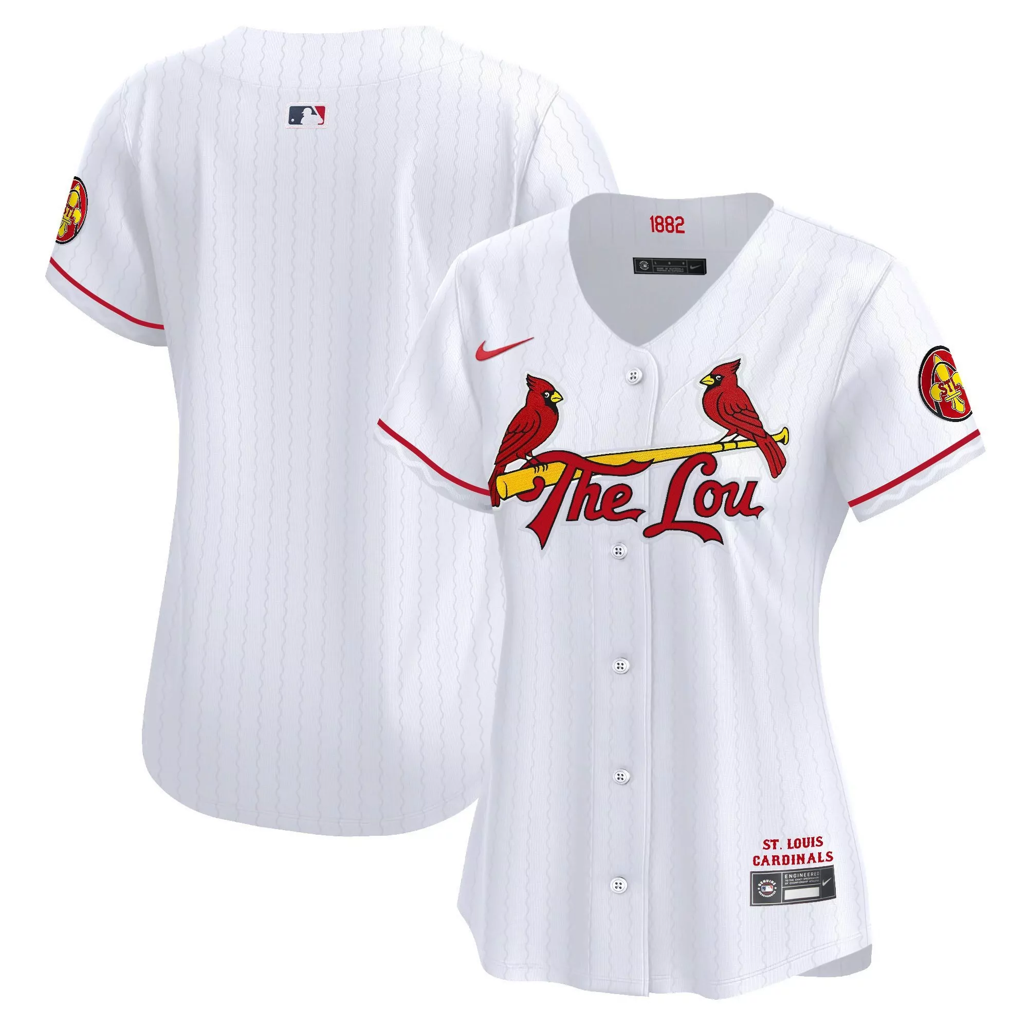 team white womens st louis cardinals 2024 city connect vapor premier limited jersey all stitched