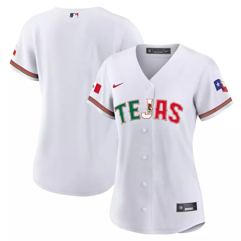team white womens texas rangers 2024 jackie robinson patch vapor premier limited jersey all stitched
