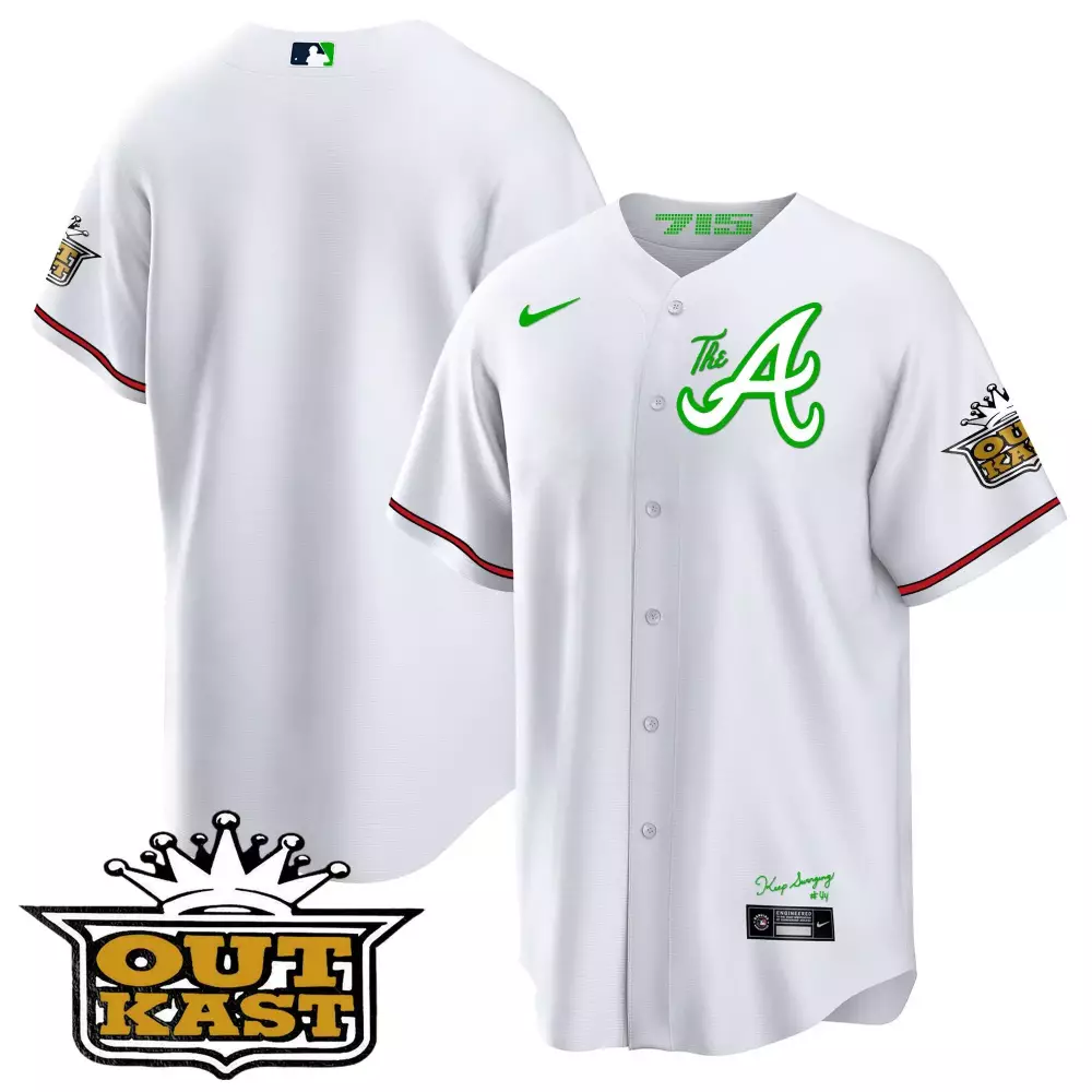 team white youths atlanta braves atliens flex base jersey all stitched