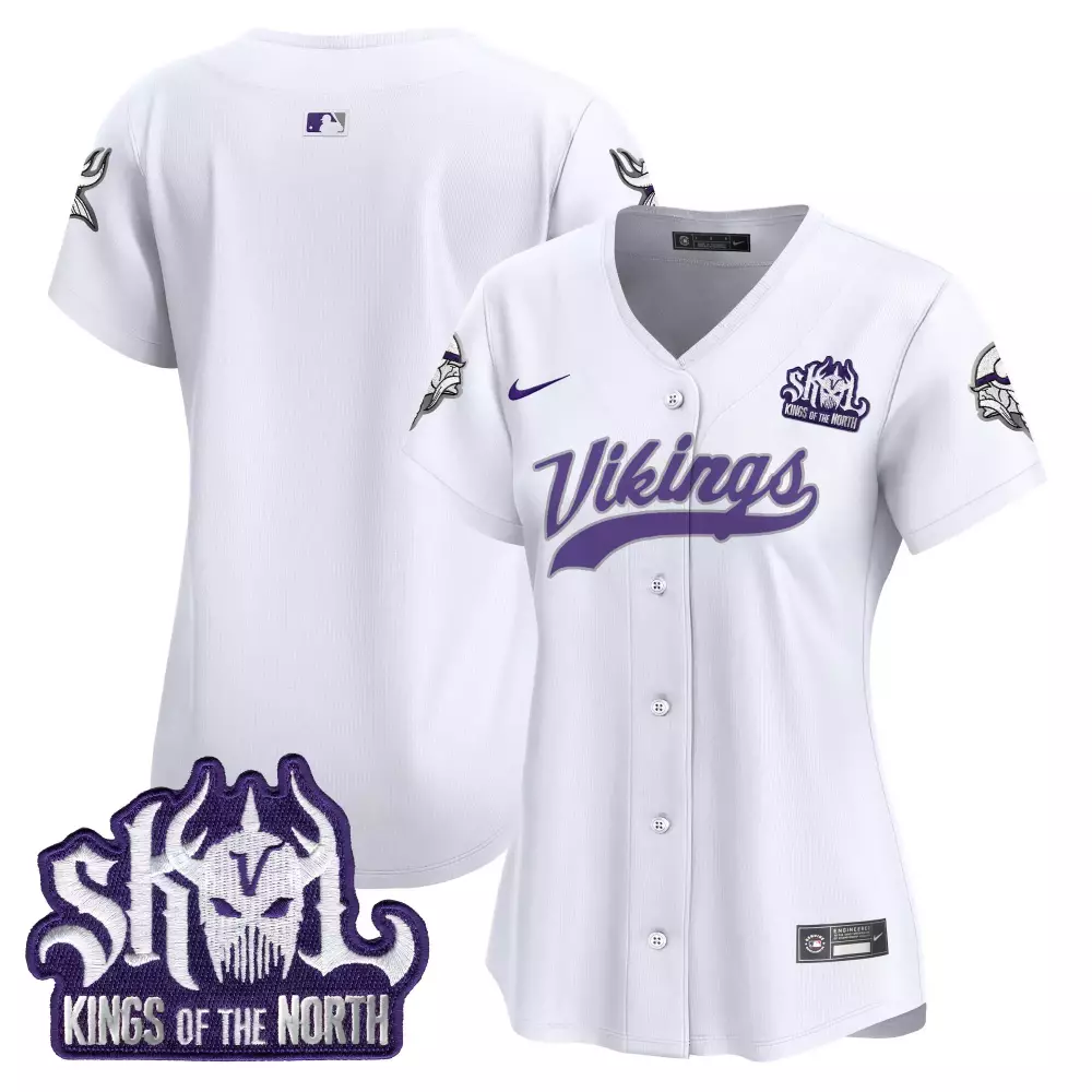 team winter warrior womens minnesota vikings kings of the north patch vapor premier limited jersey all stitched