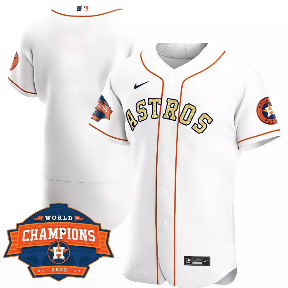 team women cool base houston astros special white gold 2022 world series champions patch jersey n all stitched