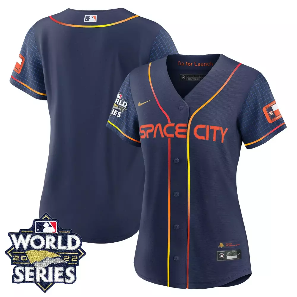 team women womens houston astros space city 2022 world series jersey all stitched