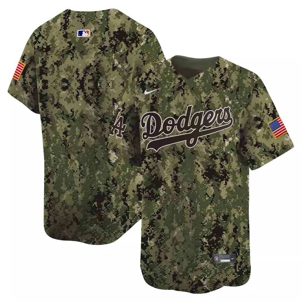 Los Angeles Dodgers Woodland USMC Alternate Vapor Premier Jersey | Stitched Limited Edition | Fan Gear for Men, Women & Youth