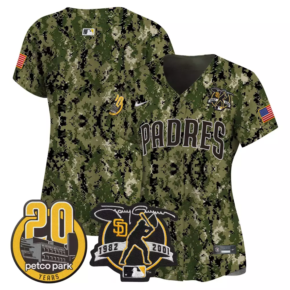 team woodland womens san diego padres for peter petco park 20th patch usmc vapor premier limited jersey all stitched