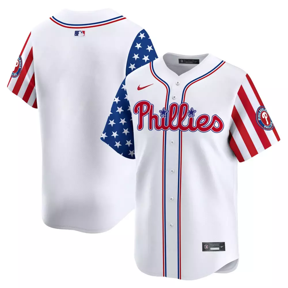 team youth philadelphia phillies 2024 fourth of july vapor premier limited jersey v3 all stitched