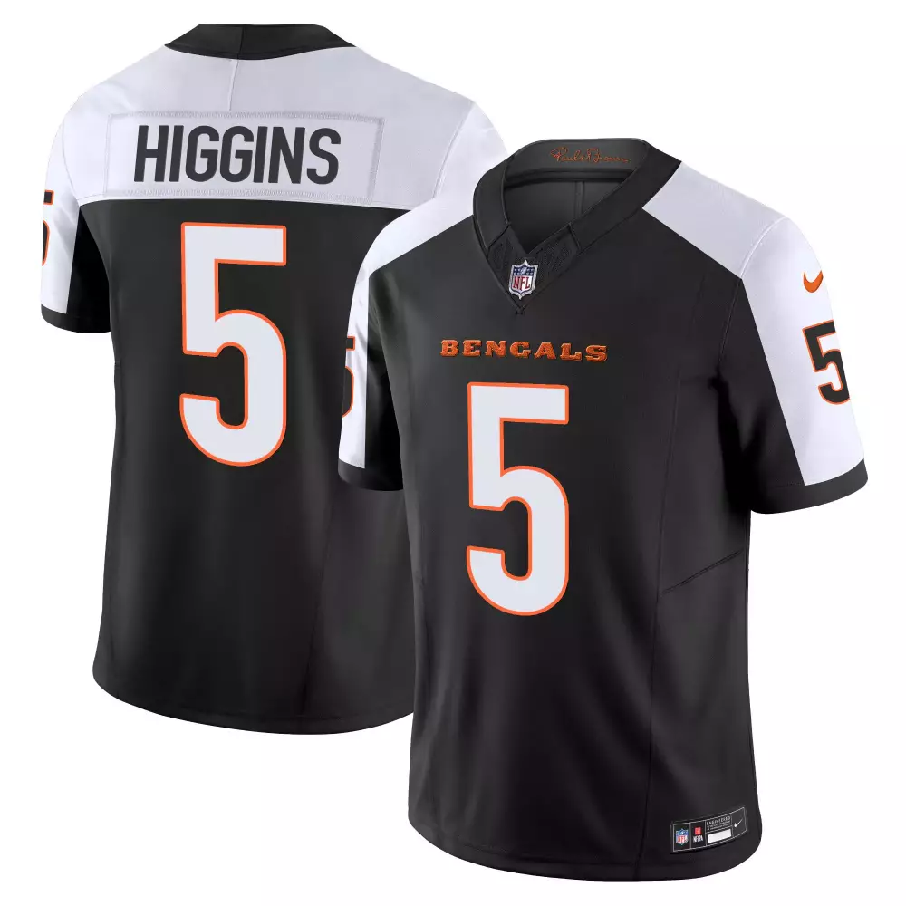 tee higgins alternate mens cincinnati bengals ohio patch gold vapor limited jersey all stitched