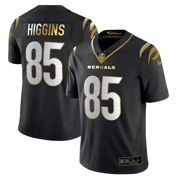 tee higgins black gold youths cincinnati bengals player vapor limited jersey all stitched